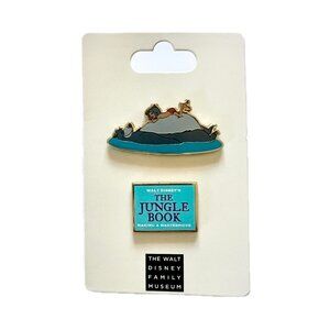 Walt Disney Family Museum Baloo Mowgli The Jungle Book Exhibition Pin Set New